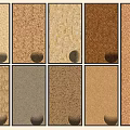 Solid wood particle board particle board European pine board cork plywood density board 3d model