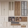 Various Kitchen Cabinet Doors And Drawer Fronts With Different Styles And Materials 3d model