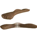 Modern Wooden Outdoor Chair With Curved Wave Like Design For Comfortable Use