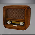 Classic Vintage Red Wooden Radio With Mesh Grille And Control Knobs