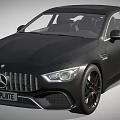 Black Mercedes Coupe With UK License Plate And Black Alloy Wheels