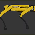 Yellow Four Legged Robot By Boston Dynamics With Mechanical Legs 3d model