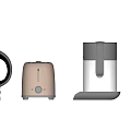 Modern Household Appliances Kettle Toaster Air Fryer And Coffee Maker Set
