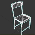 Simple Design Leisure Chair With Wooden Seat Backrest And Metal Frame