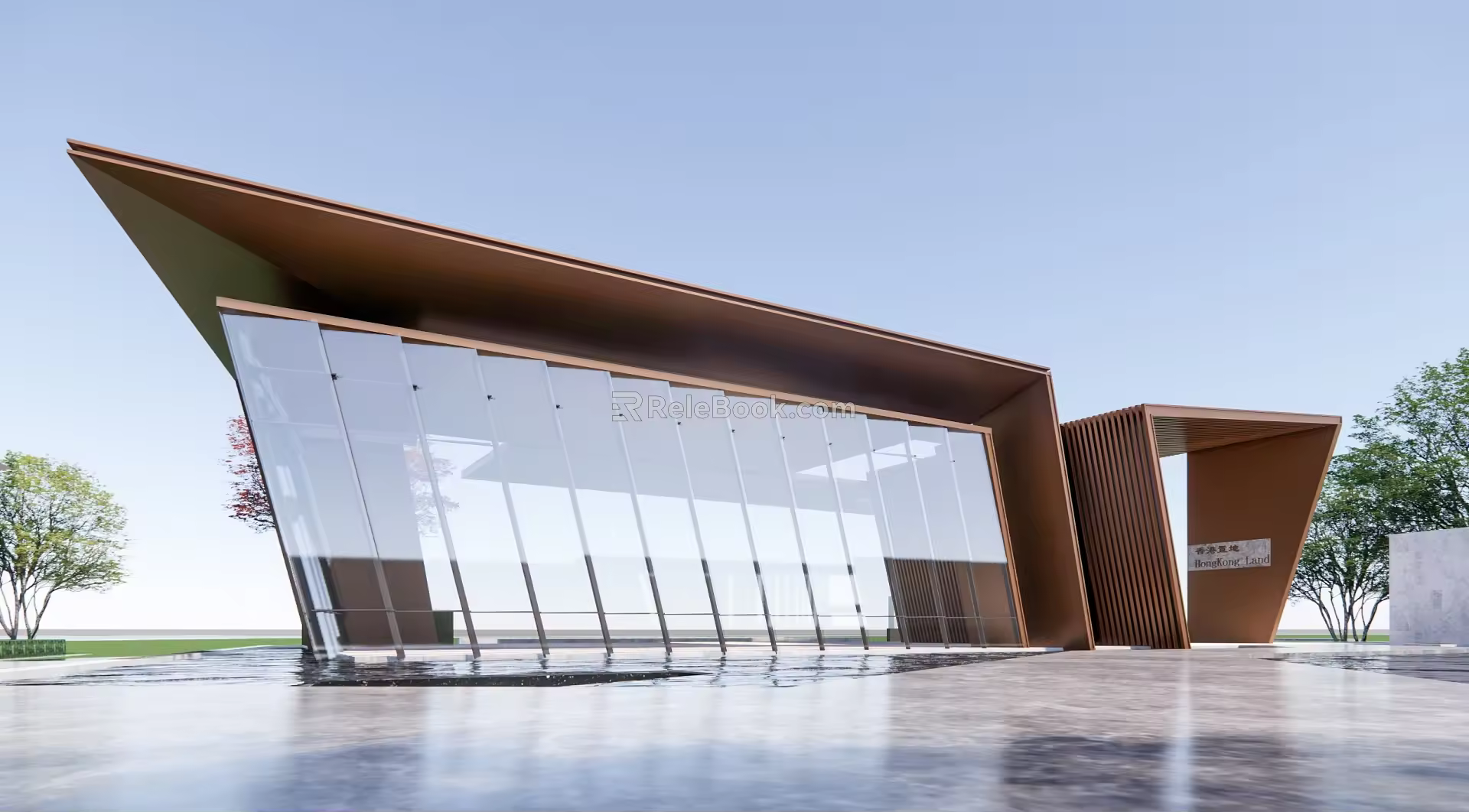 Modern Sales Office Building Simple Sales Department 3d model