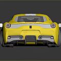 Yellow Convertible Sports Car With Silver Stripes And Sleek Exterior Design