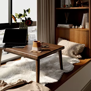 Modern Bay Window Bedroom Bay Window 3d model