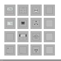 Various Modern Switch Panels Featuring Different Designs and Functional Interfaces