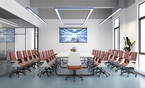 Modern Meeting Room Meeting Table and Chair 3d model