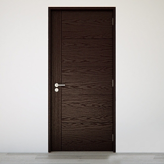 swing door wooden door 3d model