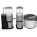 Modern Stainless Steel Kitchen Appliances Including Juicer Blender And Rice Cooker