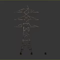 Industrial Metal Lattice Transmission Tower Structure For High Voltage Power Equipment