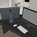 Apple Computer Desktop Computer Laptop Monitor Digital Equipment Office Equipment 3d model