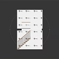 Modern Modular Building Component Structure With Wooden Steps Glass Handrail And White Modules 3d model