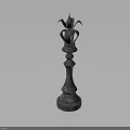 Elegant Vintage Decorative Furniture with Intricate Carved Pedestal and Floral Top