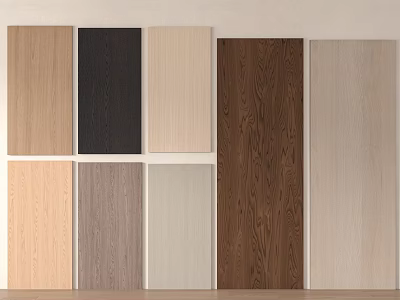 Various Wood Grain Wall Panels In Different Colors And Textures 3d model