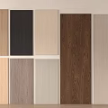 Various Wood Grain Wall Panels In Different Colors And Textures 3d model