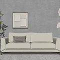 modern sofa double sofa 3d model
