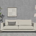 modern sofa double sofa sofa 3d model