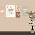 Nordic Hanging Picture Combination 3d model