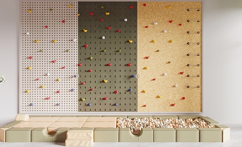 Modern Climbing Wall 3d model