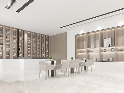 Modern Reception Area Sales Office Negotiation Area Rest Area Negotiation Table and Chair Leisure Table and Chair Display Cabinet Rack Locker Service Bar 3d model