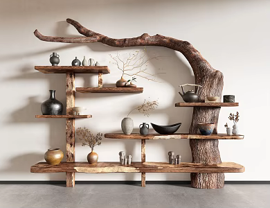 Qui Homestay Hotel Decorative Rack 3d model