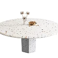 Modern Dining Table Round Dining Table 3d model