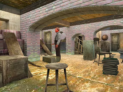 Scenic Mountain Landscape With Sunrise Sea Of Clouds And Lush Green Peaks 3d model