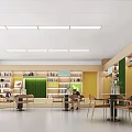 Library Leisure Reading Room 3d model