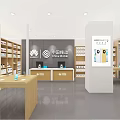 HUAWEI Digital Store Modern Storefront With Smartphones And Electronics Display Interior 3d model