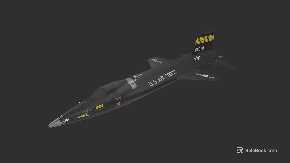 U.S. Air Force Fighter Jet With Tail Number 617972 And Military Insignia 3d model 
