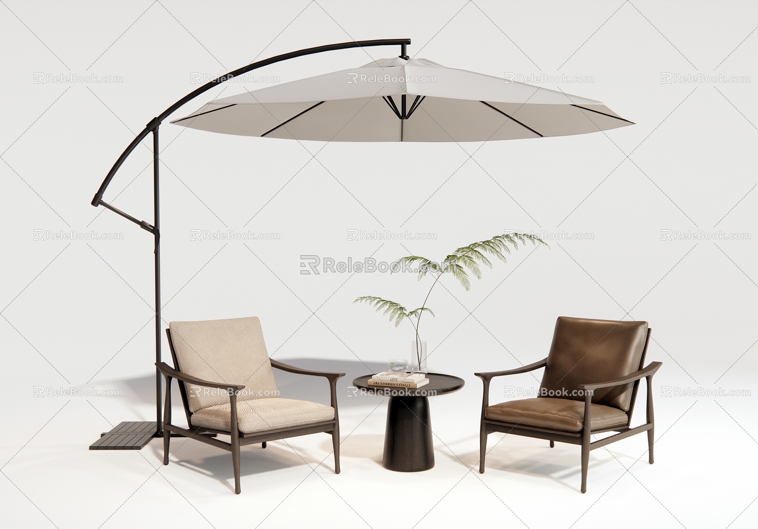 Outdoor Table and Chair Leisure Chair Outdoor Chair 3d model