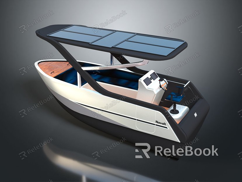 Modern Yacht Sailing by Speedboat model