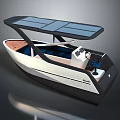 Modern Yacht Design With Solar Panel Canopy And Luxe Interior