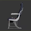 Comfortable Blue Seats With White Backrests Armrests Seat Belts And Storage Pockets