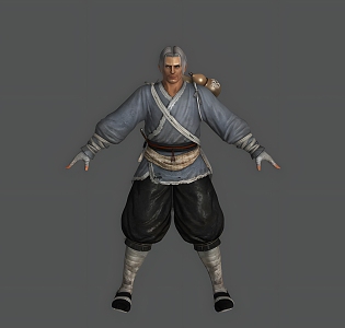 Old man, old man, old man, old man, clothes, fighters, Chinese, Japanese, old man can do actions 3d model