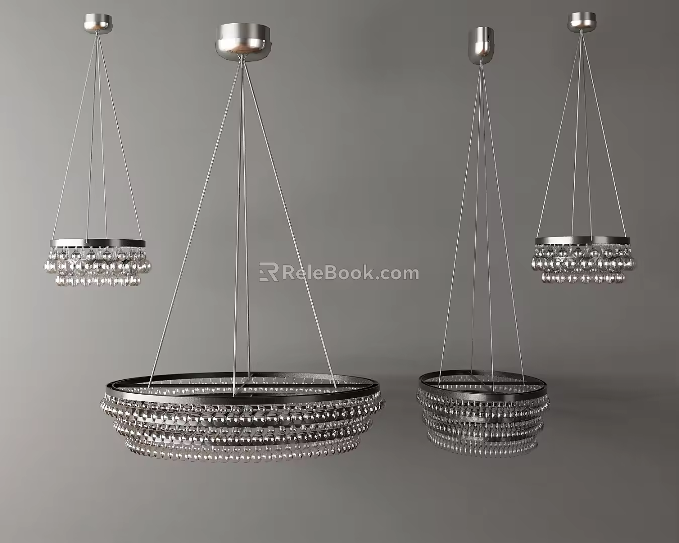 Modern chandelier combination 3d model
