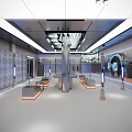 Modern Clothing Store Interior With Open Layout Display Racks And Stylish Lighting 3d model