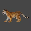 Plush Tiger Stuffed Animal Toy With Orange Black Stripes And Soft Material