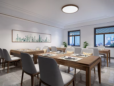 Modern Restaurant Staff Restaurant 3d model