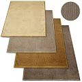 Stylish Square Rugs In Various Colors With Soft Texture For Home Decor 3d model