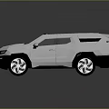 Modern White Military Vehicle Featuring Rugged Exterior Large Tires And Roof Rack