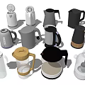 Diverse Household Electrical Appliances Featuring Kettles Coffee Makers And Water Jugs In Modern Styles