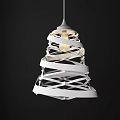 Modern White Swing Door Design With Stylish Pendant Light Fixture