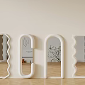 Full-length mirror Cream style mirror 3d model