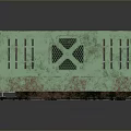 Vintage Green Industrial Electronic Device Featuring Display Screen Control Buttons And Ventilation Grilles