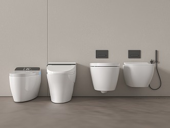 Modern Toilet Combination Intelligent Toilet Wall-Mounted Toilet Wall-Mounted Toilet 3d model