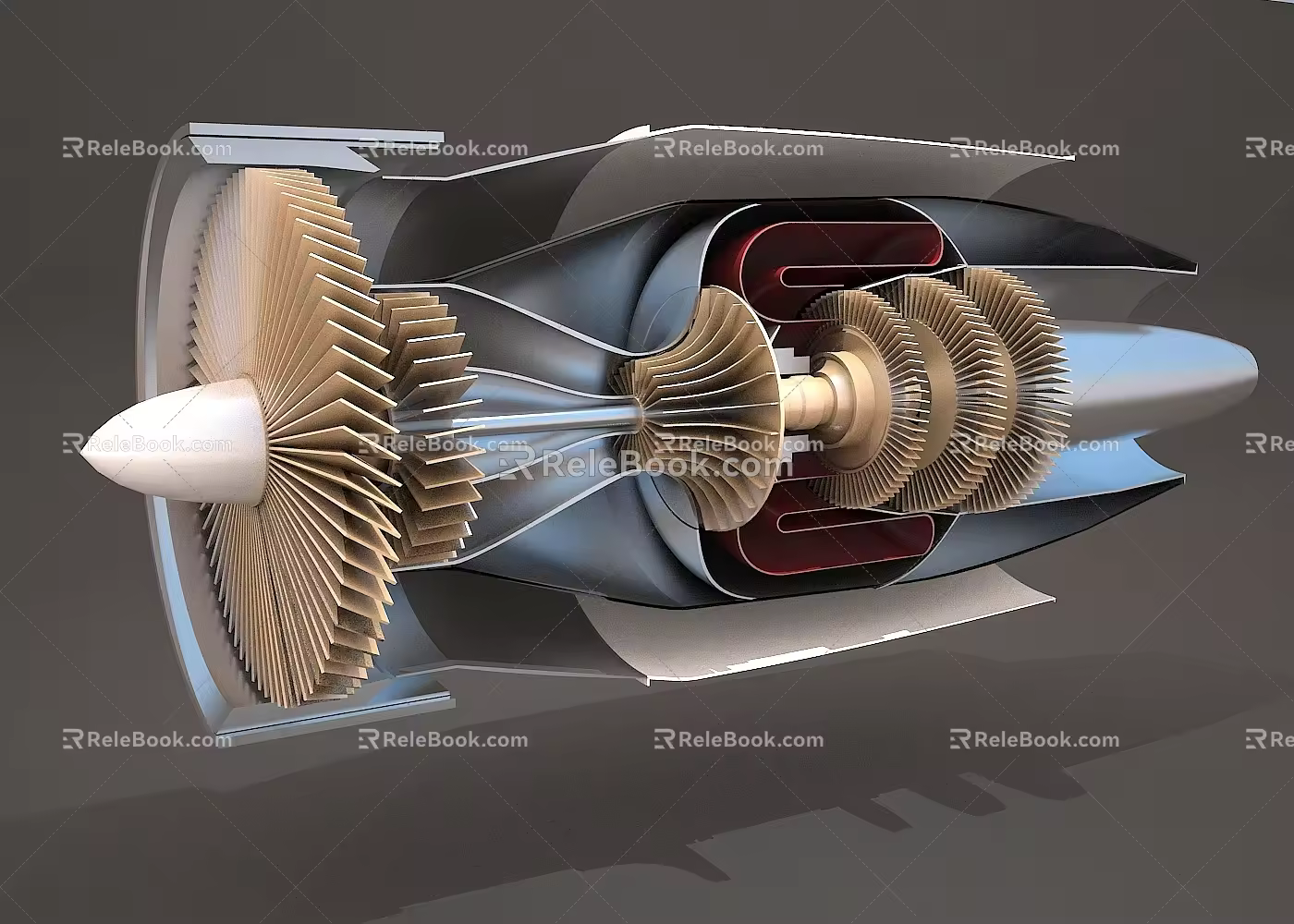 Modern engine 3d model