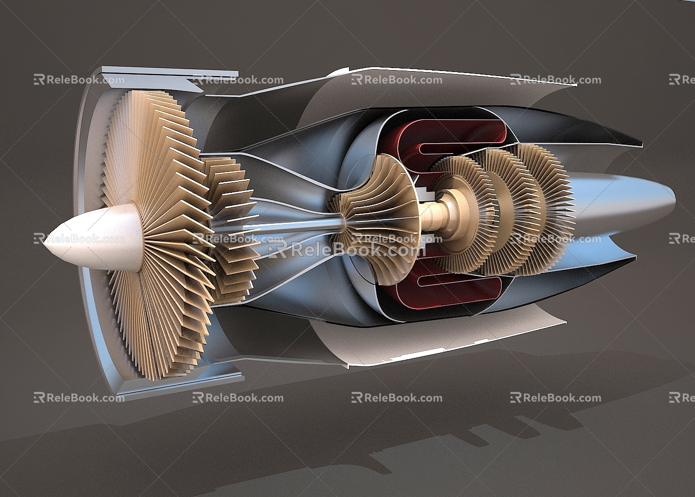 Modern engine engine 3d model